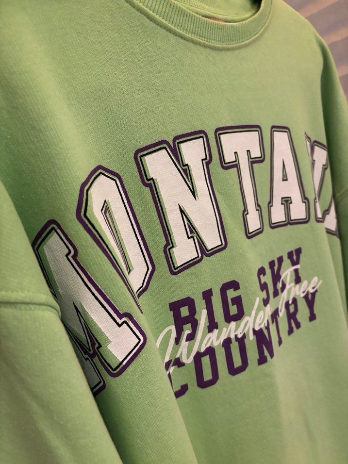 Yeşil Kadın Uzun Kollu Sweatshirt - Büyük Baskılı - Görsel 3