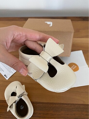 18 Beden ten rengi Renk Yoyo Junior Hakiki Deri Bebek Patik