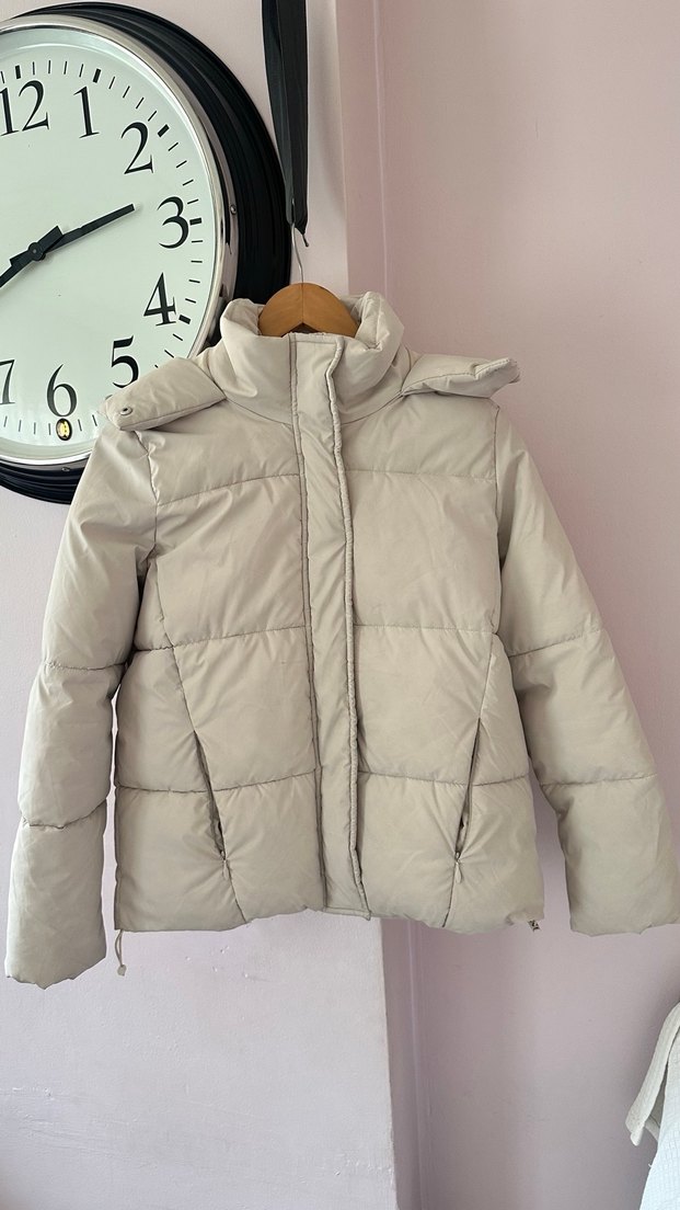 Açık gri Kadın Kışlık Mont - Görsel 2