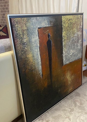 Koyu Tonlarda Figürlü Soyut Tablo - Görsel 2