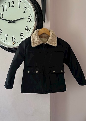 Siyah Erkek Çocuk Kürklü Street Wear Mont - Görsel 3