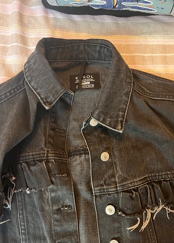 Siyah Oversize Kadın Denim Ceket