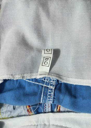 18-24 Ay Beden Erkek Çocuk Mavi Denim Ayı Baskılı Tulum