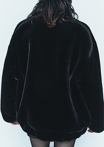 m Beden zara peluş bomber ceket