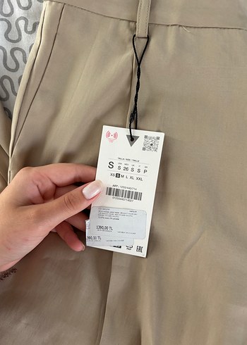 Zara Zara bej kumaş pantalon