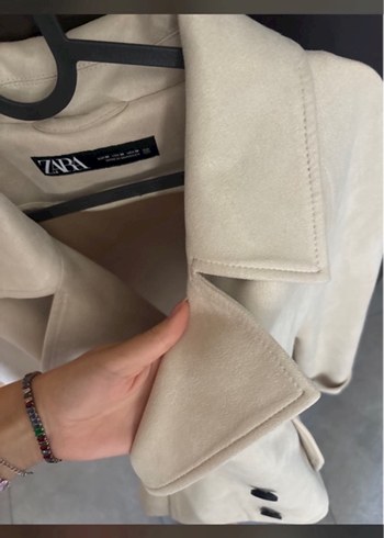 Zara Süet Trenckot - Görsel 4