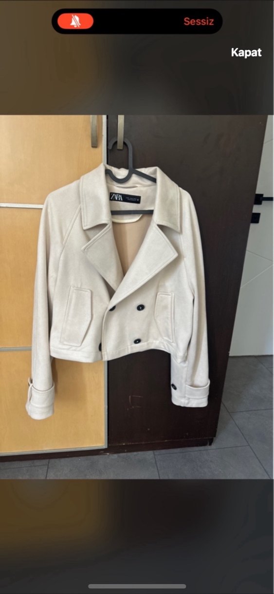 Zara Süet Trenckot - Görsel 3