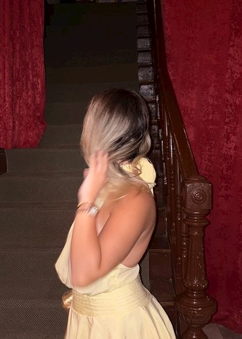 Sarı Drapeli Mini Kadın Elbise - Görsel 2