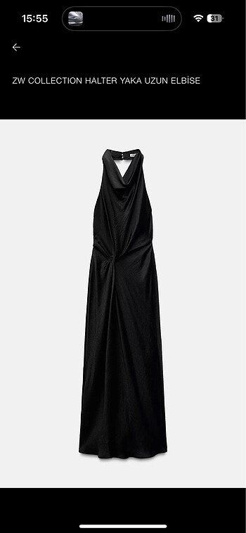 s Beden Zara ZW collection halter yaka elbise