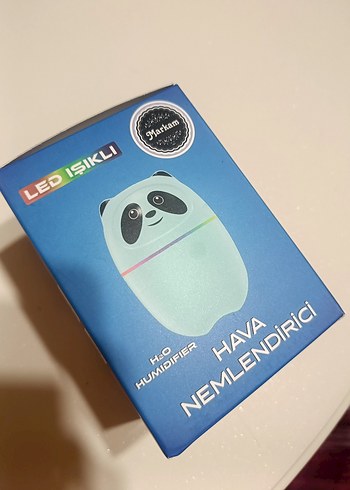 Turkuaz Panda Tasarımlı LED Işıklı Nemlendirici - Görsel 2