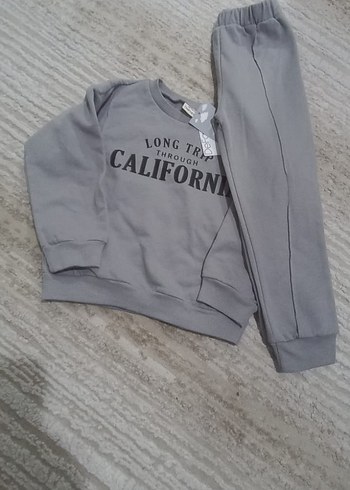 Gri Erkek Çocuk Streetwear Eşofman Takımı