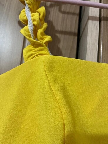 xs Beden Sarı elbise