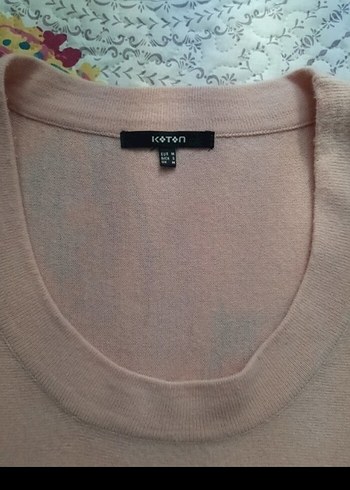 pembe Kadın Kısa Kollu Triko Kazak - Görsel 3