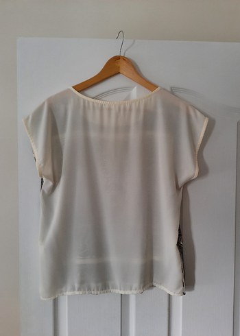 Bohem Gri Desenli Dökümlü Kolsuz Bluz - Görsel 2