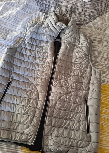 Gri Fermuarlı Erkek Yelek - Görsel 4