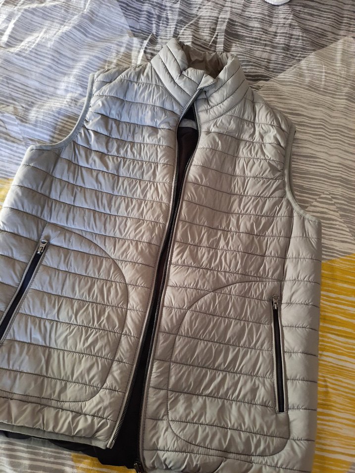 Gri Fermuarlı Erkek Yelek - Görsel 4