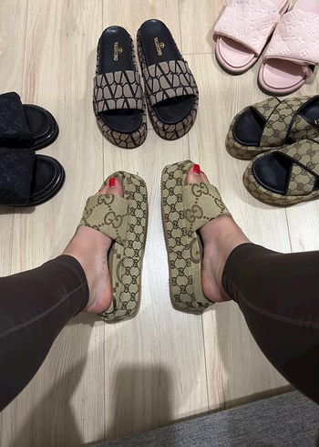 39 Beden Kahverengi Kadın Platform gucci terlik