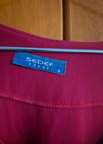 Bordo Hamile Midi Elbise - Görsel 6