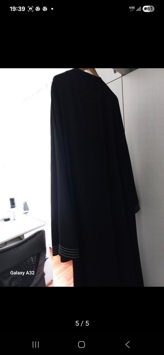 Uzun Siyah Kadın pardesü - Görsel 3