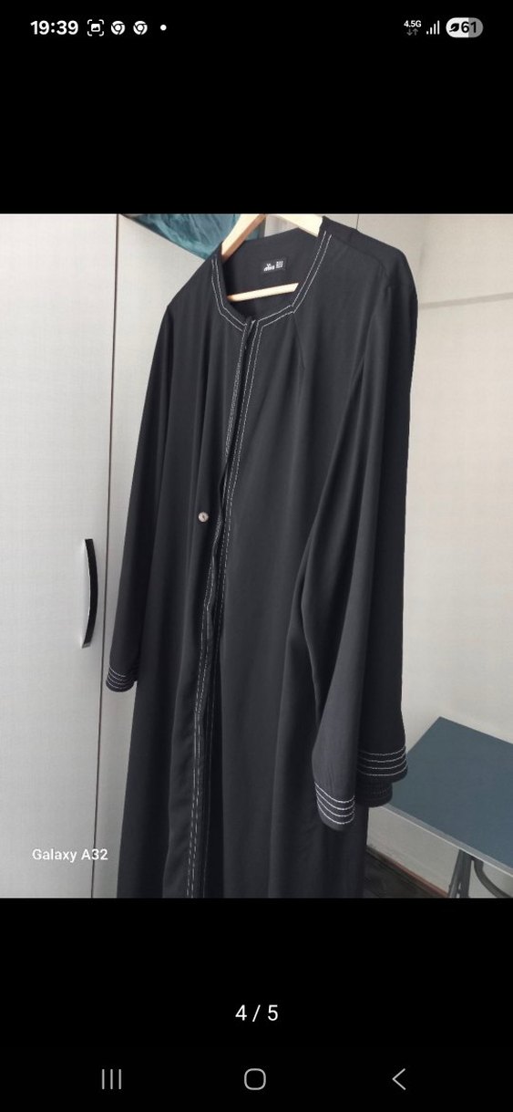 Uzun Siyah Kadın pardesü - Görsel 4