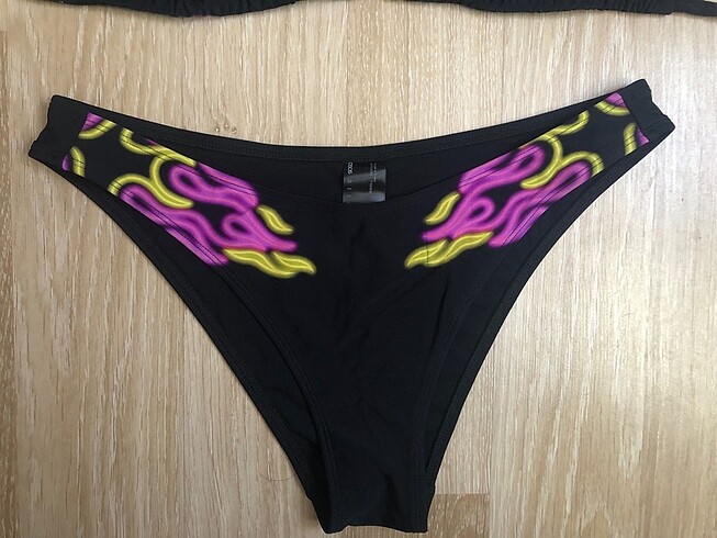 36 Beden çeşitli Renk Asos Alev Baskılı Kadın Bikini Alt-Üst