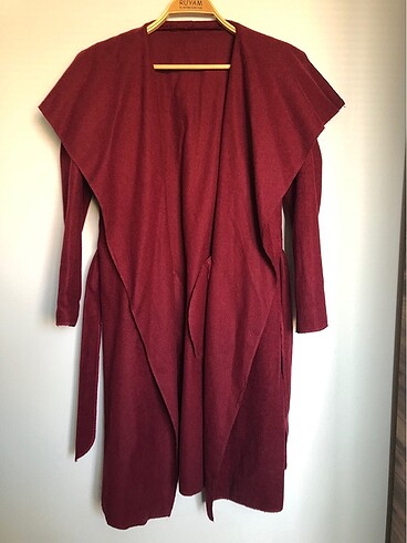 Zara Kaşe Bordo Standart Beden Kaban