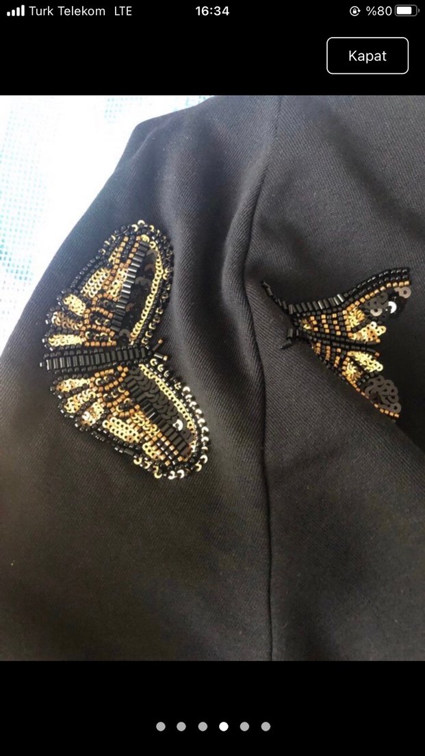 ALL SAINTS Siyah Pul İşlemeli Kelebekli Kapüşonlu Sweatshirt — görsel 4/6