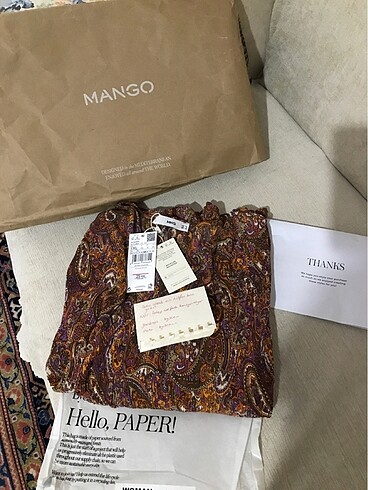 xl Beden çeşitli Renk Mango paisley desenli elbise