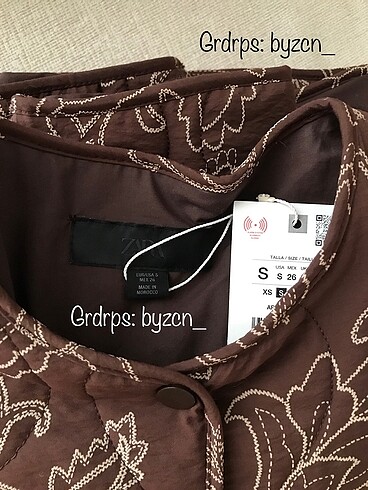 Zara KAUÇUK NAKIŞLI ŞİŞME MONT - Görsel 2