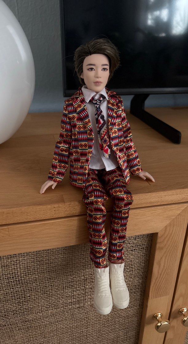 Çok Renkli Desenli Takım Elbiseli Erkek Bebek - Görsel 2