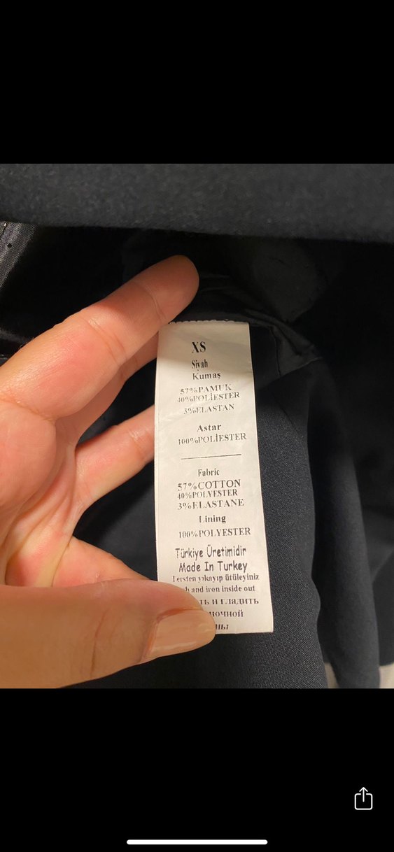 Siyah Fermuarlı Kadın Ofis Blazeri - Görsel 4
