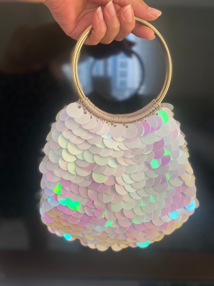 Işıltılı Pullu Bohem Kadın Çanta - Görsel 2