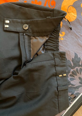 Siyah Kadın Kumaş Pantolon - Görsel 7