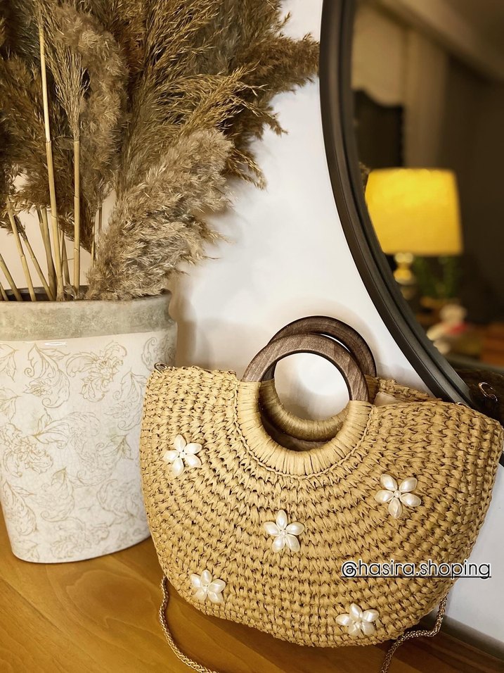 Boncuk İşlemeli Cleopatra Örgü Kadın Çanta - Görsel 2