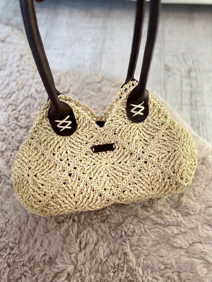 Bej hasır çanta - Görsel 2