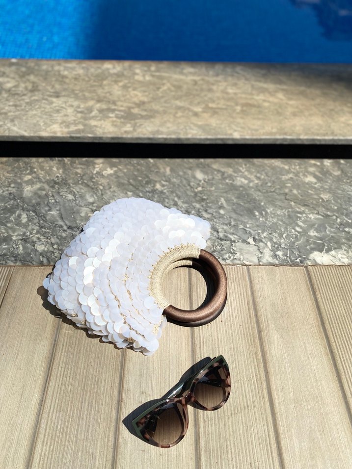 Sedef Pul İşlemeli Tasarım Kadın Çanta - Görsel 3