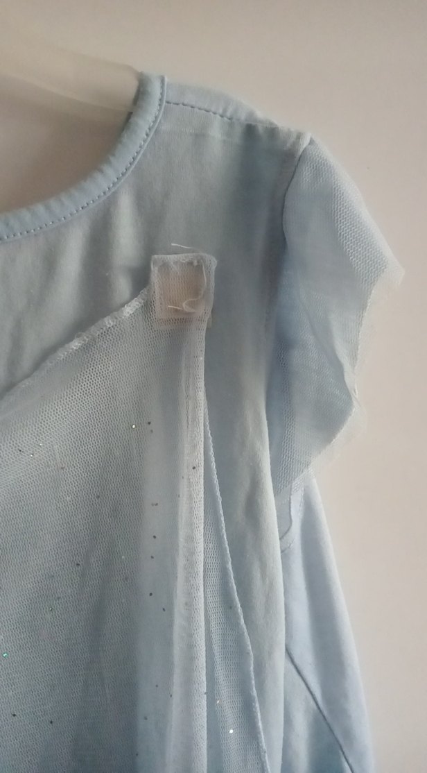 Baskılı Mavi Kız Çocuk Elbise - Görsel 3