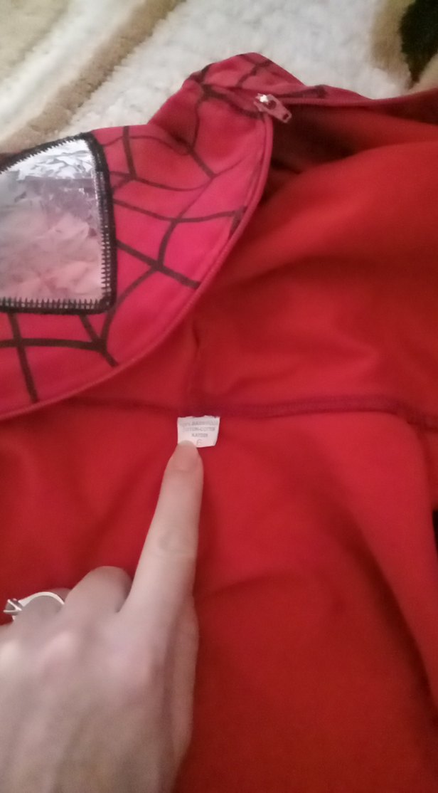 Kırmızı Parlak Fermuarlı Spiderman Yelek - Görsel 4