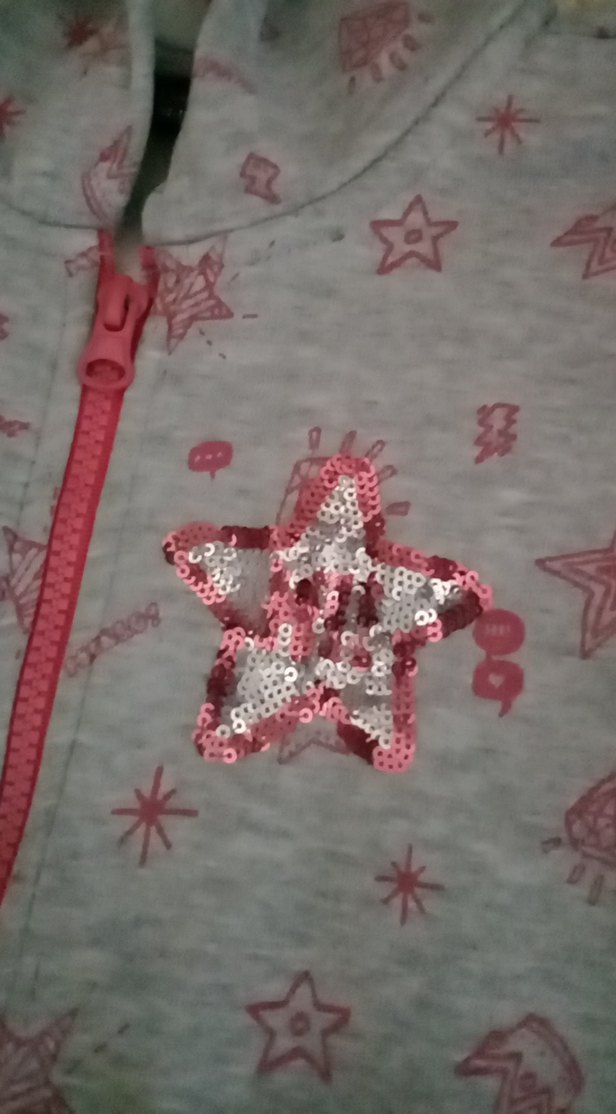 Kız Çocuk Gri Kapüşonlu Fermuarlı Sweatshirt - Görsel 2