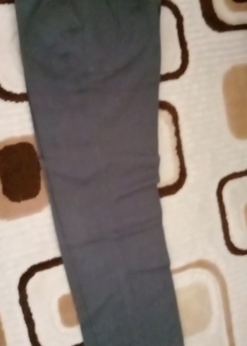 Gri Çocuk Kumaş Keten Pantolon, Beli Kemerli - Görsel 3