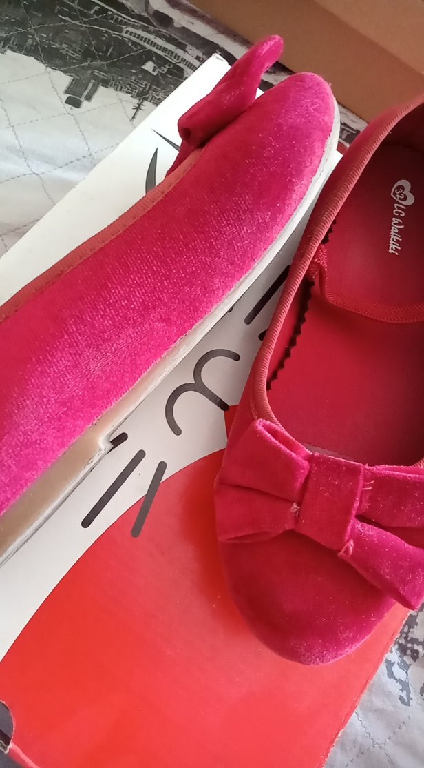 Kız Çocuk Bordo Kırmızı Fiyonklu Babet - Görsel 5