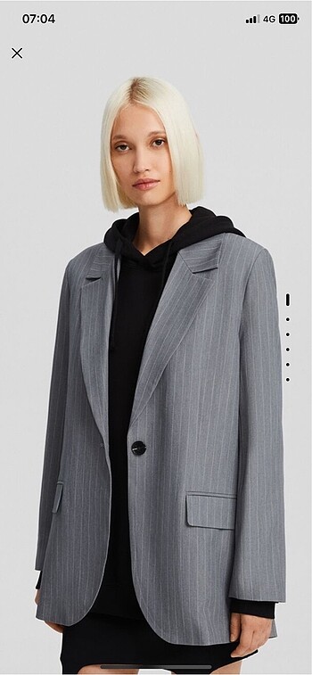 Bershka gri blazer