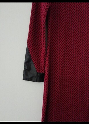 l Beden bordo Renk Penye uzun tunik
