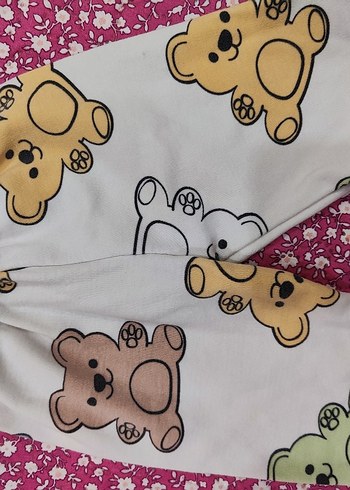 Renkli Ayıcık Desenli Çocuk Pijama Takımı - Görsel 3