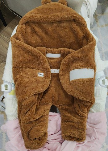 Kahverengi Owli Bebek Kundak Battaniyesi - Görsel 5