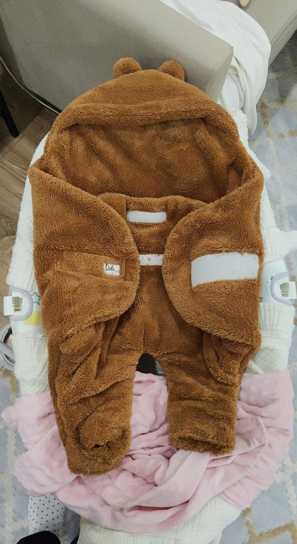 Kahverengi Owli Bebek Kundak Battaniyesi - Görsel 5