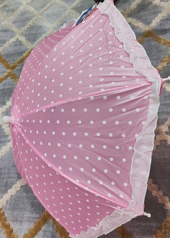 Puantiyeli Pembe Fırfırlı Çocuk Şemsiye MR.DIY - Görsel 2