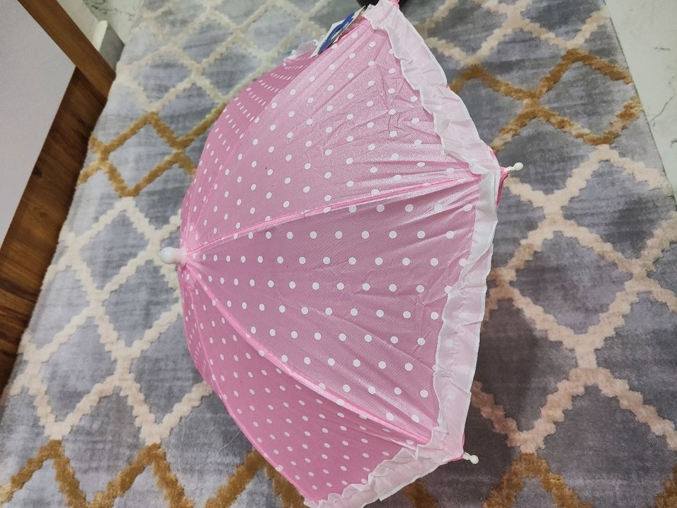 Puantiyeli Pembe Fırfırlı Çocuk Şemsiye MR.DIY - Görsel 2