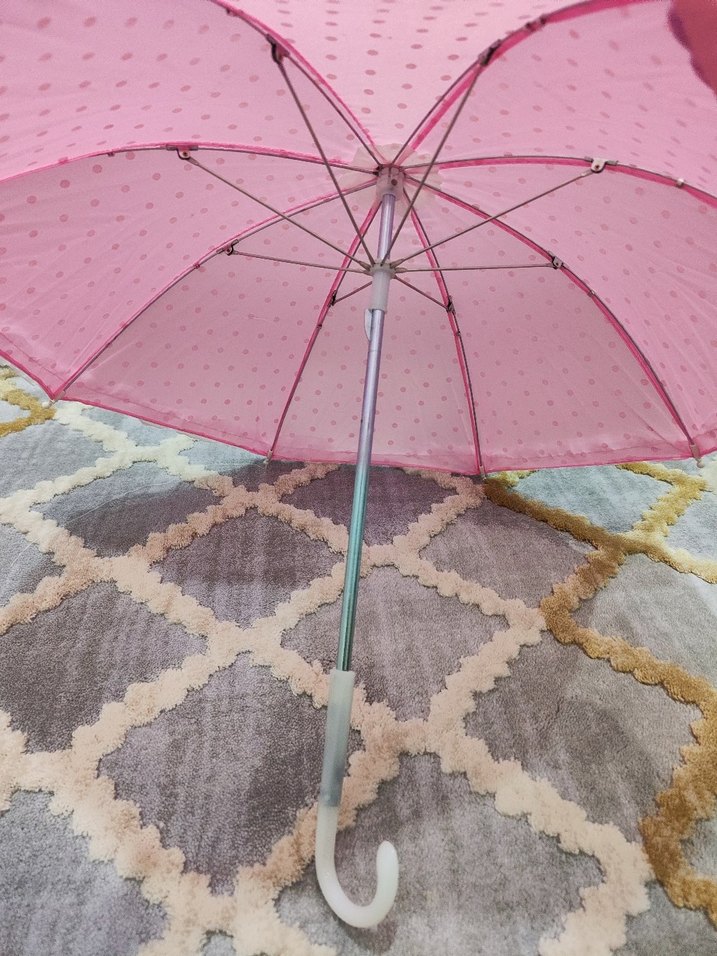 Puantiyeli Pembe Fırfırlı Çocuk Şemsiye MR.DIY - Görsel 3