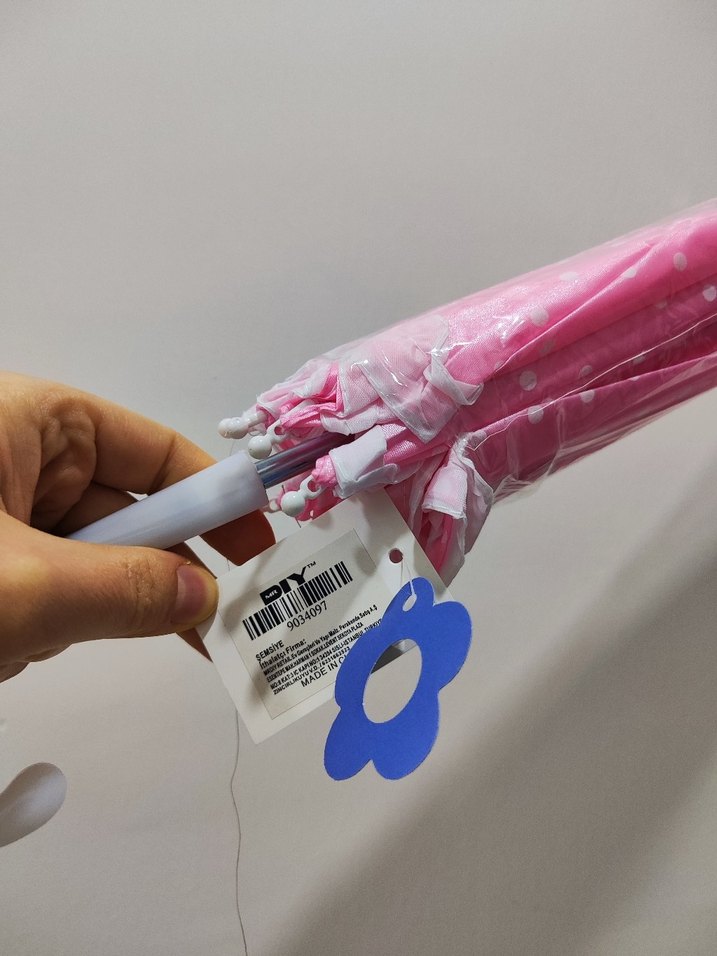 Puantiyeli Pembe Fırfırlı Çocuk Şemsiye MR.DIY - Görsel 5